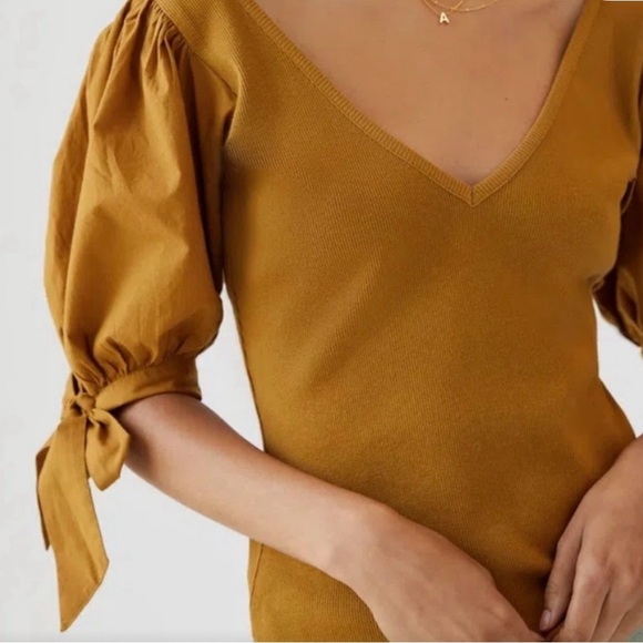 Anthropologie Maeve Puff Sleeve Top - Picture 11 of 11